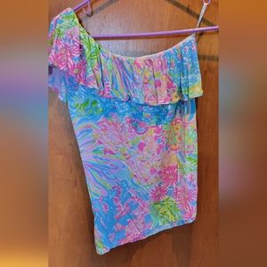 Lily Pulitzer Neveah one shoulder top- size XXS